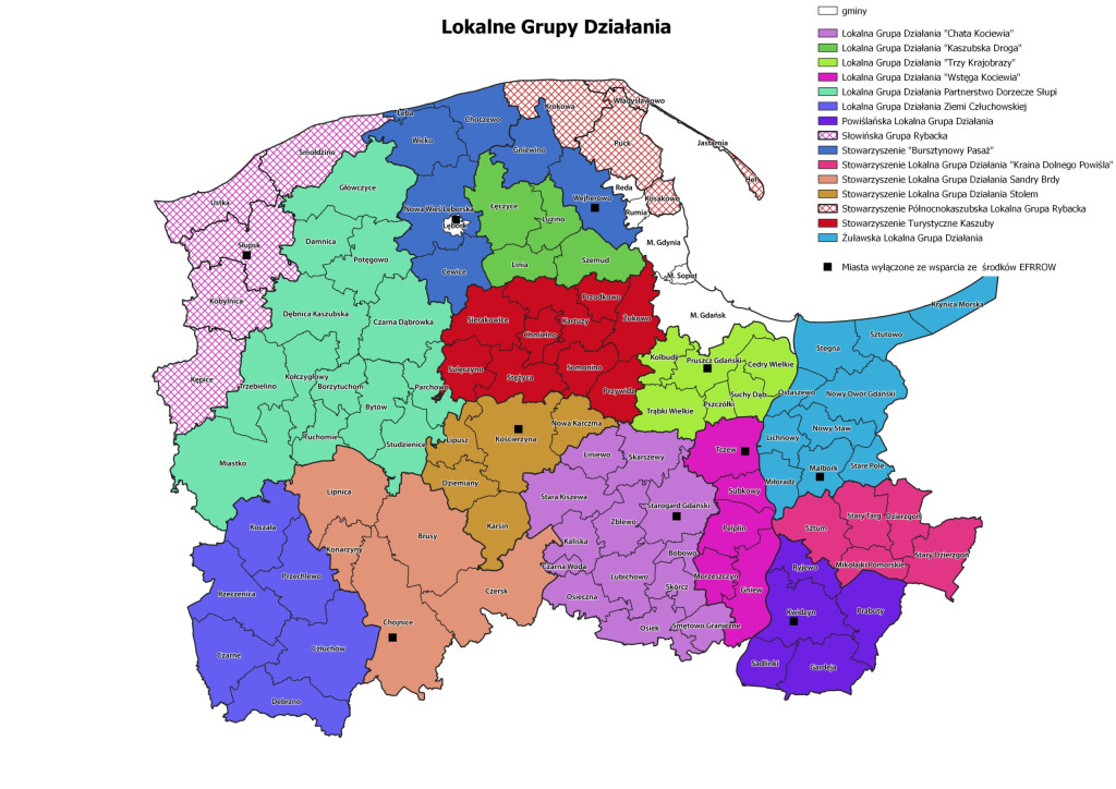 Wstęga Kociewia - mapa LGD