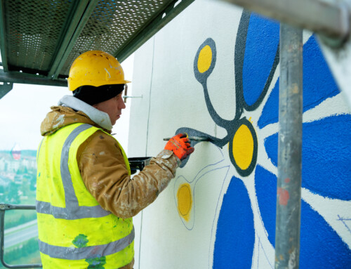 Powstaje mural inspirowany haftem kociewskim – wpis gościnny