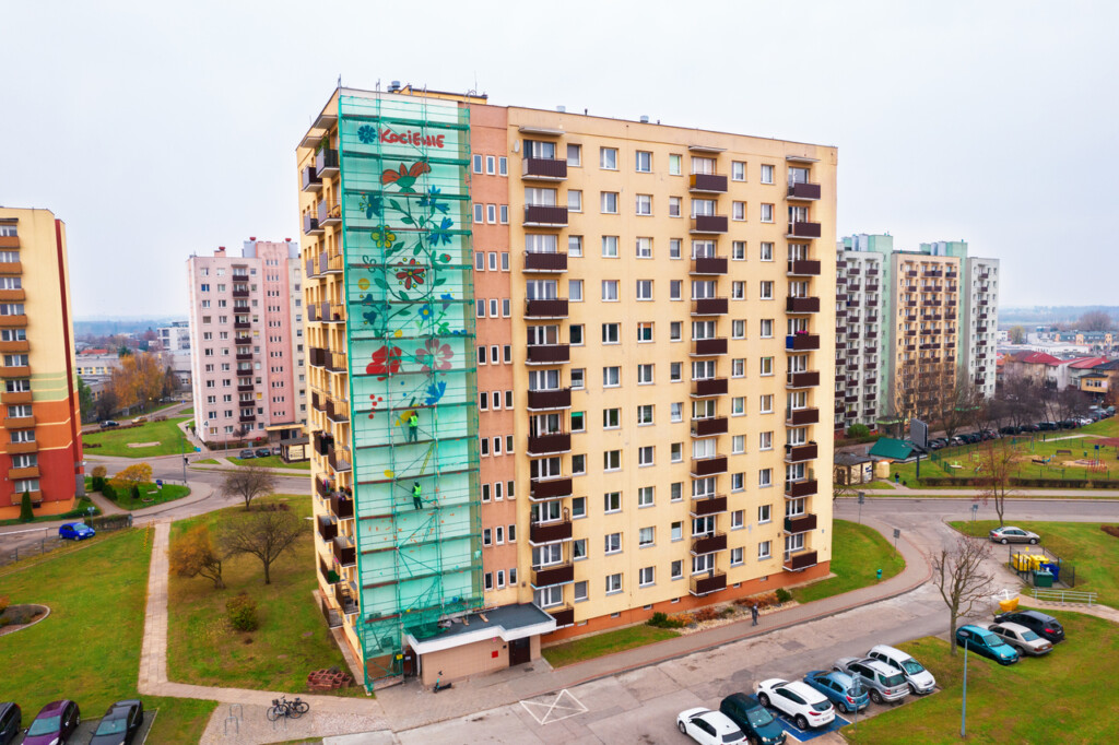 Wstęga Kociewia - Powstaje mural inspirowany haftem kociewskim FOT P Janicki WHITEDRON 4