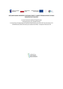 Wstęga Kociewia - Regulamin naboru Poprawa dostepu do malej infrastruktury pdf