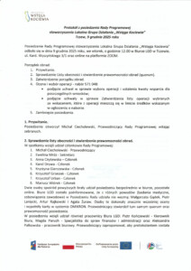 Wstęga Kociewia - protokol z posiedzenia rady 09.12.2025 pdf