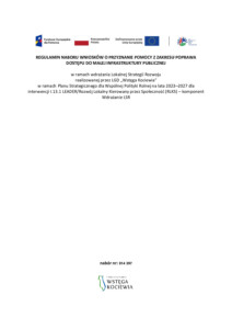 Wstęga Kociewia - Regulamin naboru Poprawa dostepu 02.03.2026 na www pdf