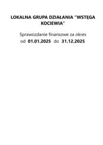 Wstęga Kociewia - LGD Wstega Kociewia sprawozdanie finansowe 2025 pdf