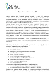 Wstęga Kociewia - LGD Wstega Kociewia sprawozdanie merytoryczne 2025 pdf