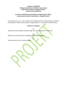 Wstęga Kociewia - uchwala WZC LGD WK 2 2026 sprawozdanie mer 2025 pdf